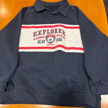 EXPLORER CAMP 피케 셔츠 네이비/그레이