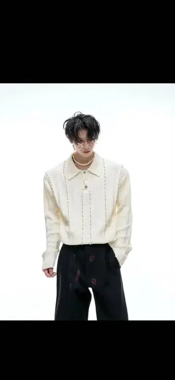 argue culture 아이보리 피케 셔츠 M