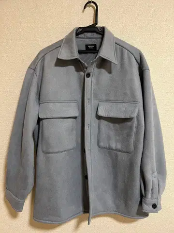 그레이 플리스 셔츠 자켓