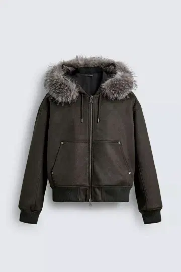 미사용 새상품 ZARA 페이크 스웨이드 퀼팅 자켓 S 사이즈