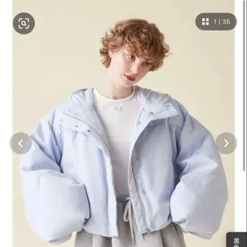 퍼퍼 2웨이 패딩 자켓 블루