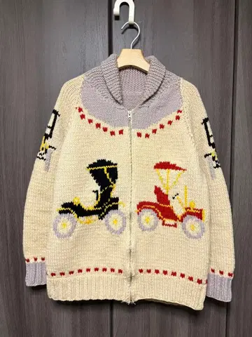 50-60년대 카우친 스웨터 새상품급 지퍼 양호