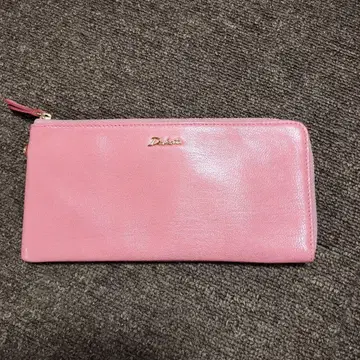 Debut 핑크 가죽 장지갑