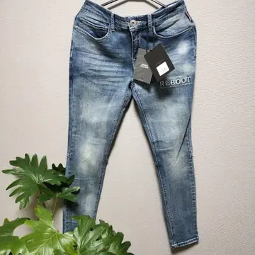 REBOOT 스키니 데님 데님 블루 새상품