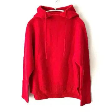 드레 스테리아 캐시미어 블렌드 후드 니트 레드 36