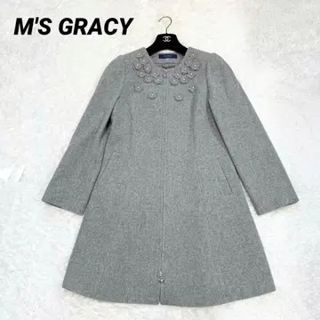 [ 새상품급 ] 엠즈 그레이시 코트 아우터 까멜리아 더블 지퍼 38