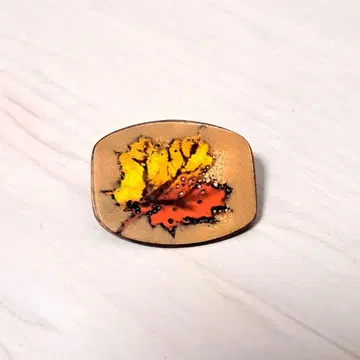 [ 레어 새상품급 ] 캐나다 메이플 리프 칠보 세공 브로치 배지