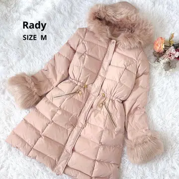 Rady 다운 코트 다운 90%  퍼 포함 롱 기장 핑크 M