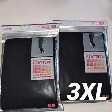 UNlQLO 히트텍 레깅스 10분 길이 3XL 2개 Black