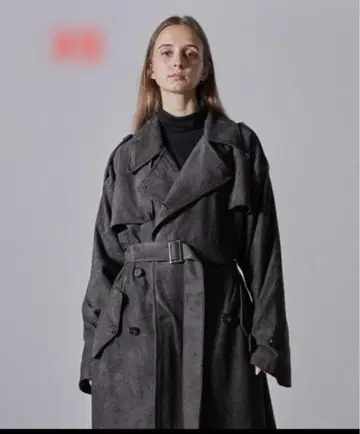 [ CLEL ] 더블 테크 페이드 트렌치코트