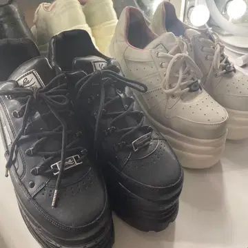 요스케 YOSUKE 통굽 스니커즈 화이트 아이보리 화이트 25cm