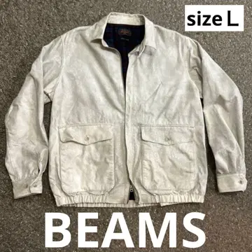새상품급 BEAMS 화이트 블루종 size L