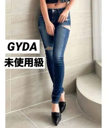 [ 미사용급 ] GYDA 제이다 사이드립드 스키니 스키니 데님 스키니
