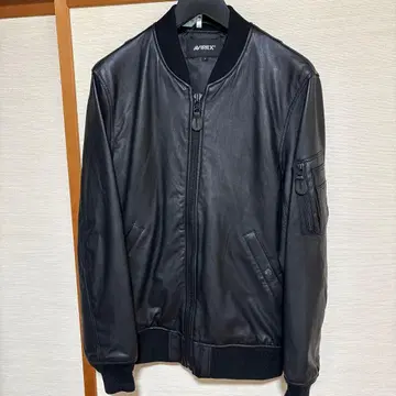 [ 새상품급 ] AVIREX 가죽 자켓 블랙 L 사이즈