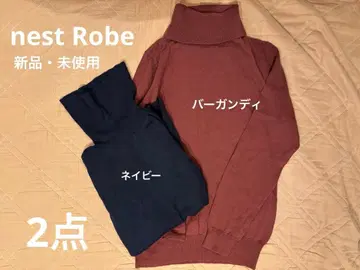 [ 새상품 미사용 ] 네스트로브 터틀넥 니트 2세트 캐시미어 면