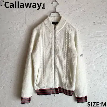 골프웨어 [Callaway] 풀 집업 니트 안감 포함 하이넥 M