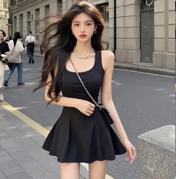 MYCICILY 라운드넥 슬리브리스