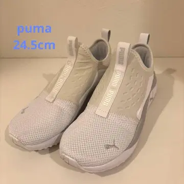 [ 중고품 ] PUMA SOFTFOAM 슬립온 24.5cm 화이트