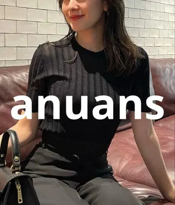 새상품급 anuans 반팔 니트 FREE 블랙 여성용