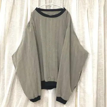 나일론 코튼 풀오버 체크 그레이