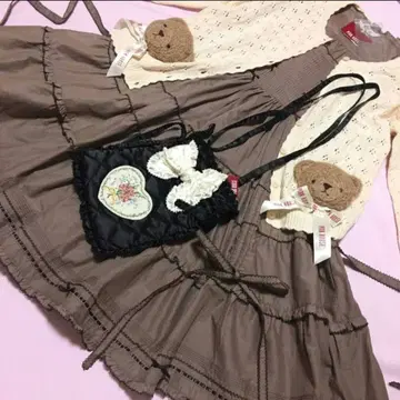 PINK HOUSE 곰 봉제 인형 니트 가디건 생성