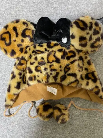 디즈니 미니 레오파드 무늬 팬캡