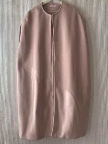 플리스 소재 핑크 판초 107cm