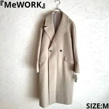 택 포함 미사용 새상품 [ MeWORK ] 울 롱 코트 그레이지 M