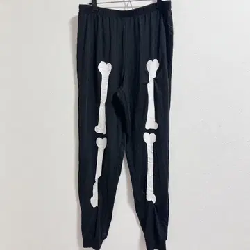하나뿐인 블랙 [ S ] 뼈 프린트 조거 팬츠