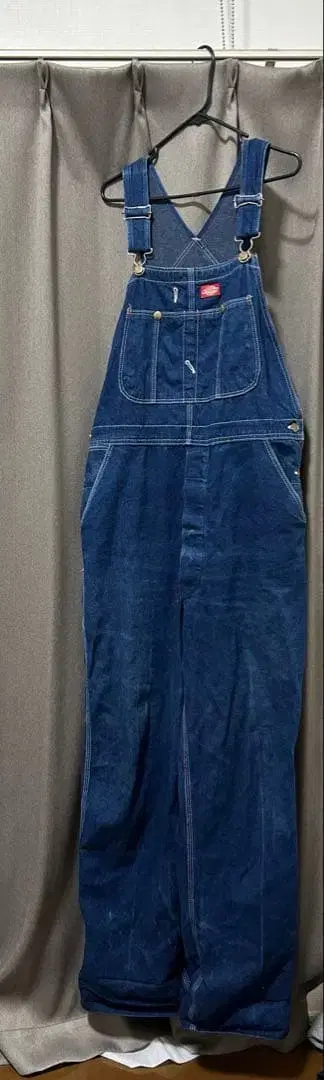 Dickies 데님 오버롤 다크 블루