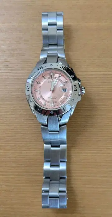 타임세일 세이코 쿼츠 손목시계 핑크