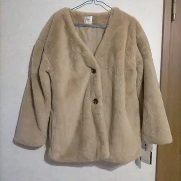 미사용품 카멜색 포근자켓 M사이즈