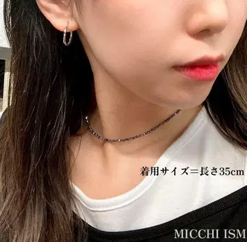 고급 테라헤르츠 광석 목걸이 심플 반짝이는 버튼 금장 장식 유행 2mm알