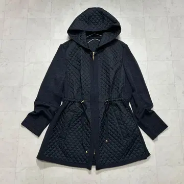 릴리안 뷰티 이소재 니트 도킹 후드 충전솜 퀼팅 코트