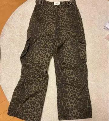 ROGER AND RAW 레오파드 무늬 와이드 팬츠