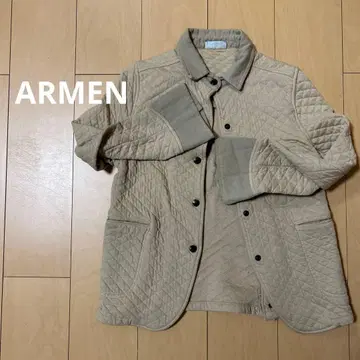 ARMEN 베이지 퀼팅 자켓