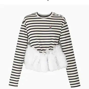 새상품 Bibiy FRANCINE TULLE TOP 블라우스 보더