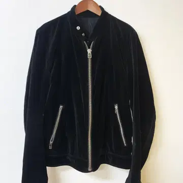 SHIPS JET BLUE 벨로아 싱글 라이더 자켓