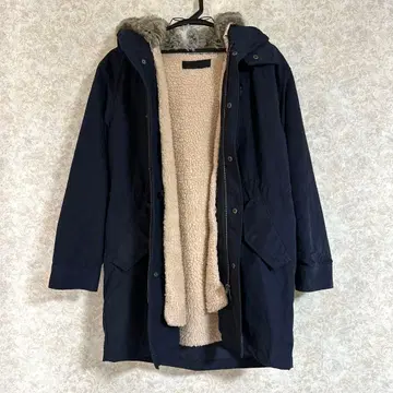 JEANASIS 모즈 코트 보아 네이비