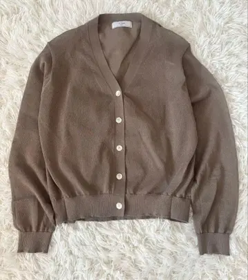 SLOBEIENA 린넨 혼방 시어 가디건