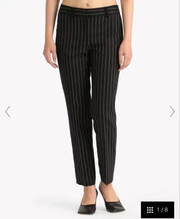 새상품급 띠어리 럭스 팬츠 슬랙스 블랙 스트라이프