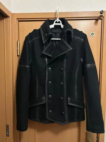 FUGA 안료 코팅 맨투맨 피 코트 블랙 y2k 00s