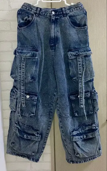 ADRER 히라노 쇼 착용 모델 파라슈트 카고 팬츠 블루 S