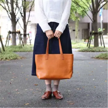 포르코 로쏘 PORCO ROSSO 천연 가죽 토트백