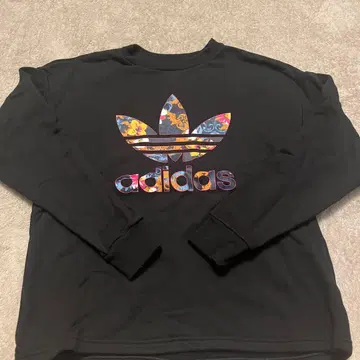 adidas 꽃무늬 로고 트레이닝복 블랙