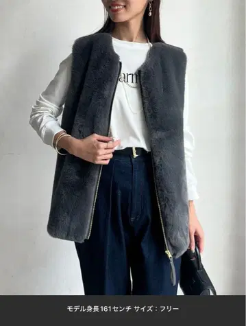 무스탕 x 퍼 베스트 새상품급