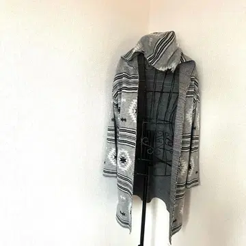 rafraf 후드 부착 그레이 가디건 긴팔