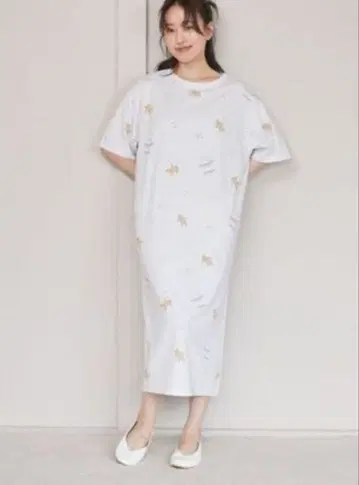 젤라또피케 워싱 베어 패턴 원피스