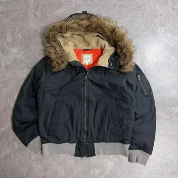 y2k 00s GAP 플라이트 자켓 퍼 자켓 밀리터리