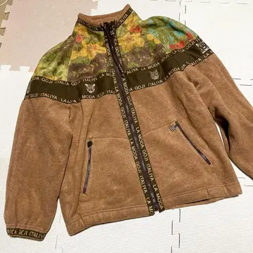 이타리야 11호 GOJI ITALIYA 꽃무늬 카멜 플리스 자켓